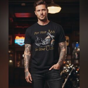 M&0 90s Put your A** on Som Class Black Graphic T-Shirt Size Xlarge